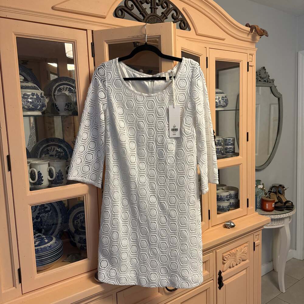 Etcetera Dress Women's 10 White Crochet NWT Bridal Summer